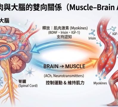 肌肉大腦軸雙向生理溝通圖解：肌肉激素與神經訊號如何預防大腦萎縮