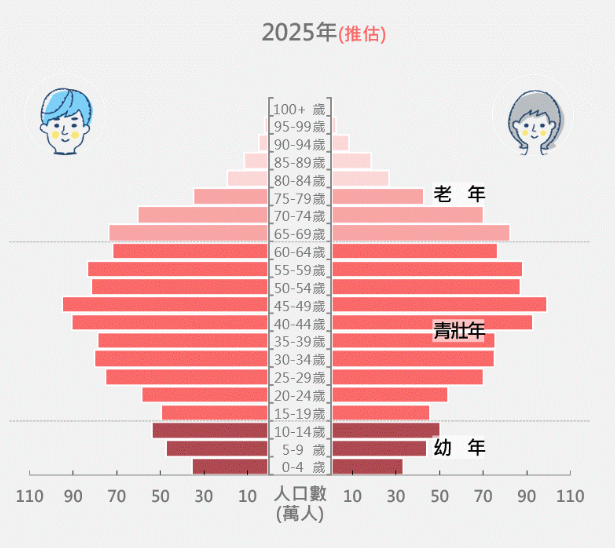 2025台灣人口比例